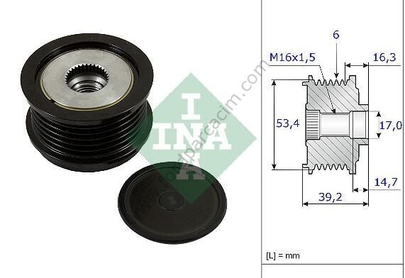 Focus 3 Şarj Dinamo Kasnağı 1.5-1.6 Dizel 2011-2018 Arası Modeller İçin İNA