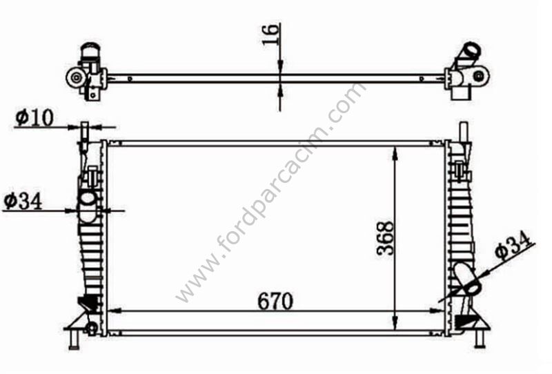 Focus 2 Motor Radyatörü 2006-2010 Arası Modeller İçin İTHAL