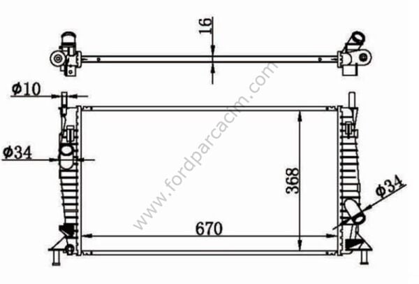 Focus 2 Motor Radyatörü 2006-2010 Arası Modeller İçin İTHAL