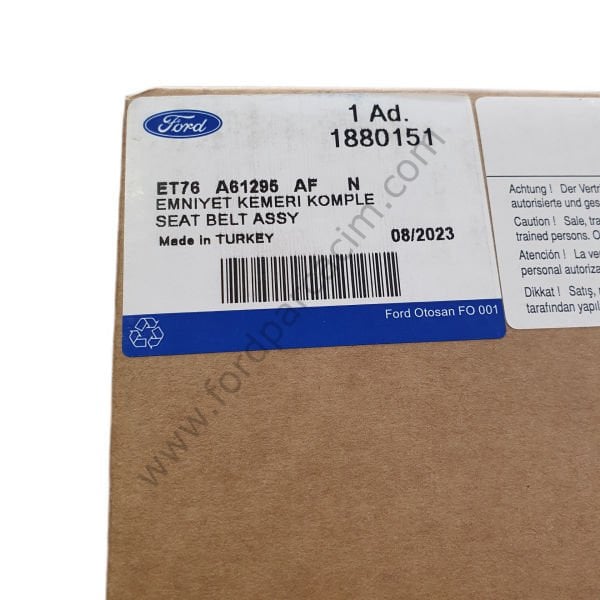 Courier Emniyet Kemeri Komple Sol 2014-2023 Arası Modeller İçin ORJİNAL