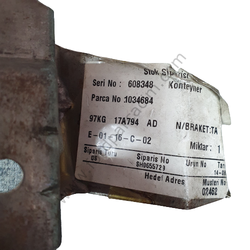 FORD KA  BRAKET:TAMPON,ON ORTA/UST SOL 1996-  97KG 17A794 AD
