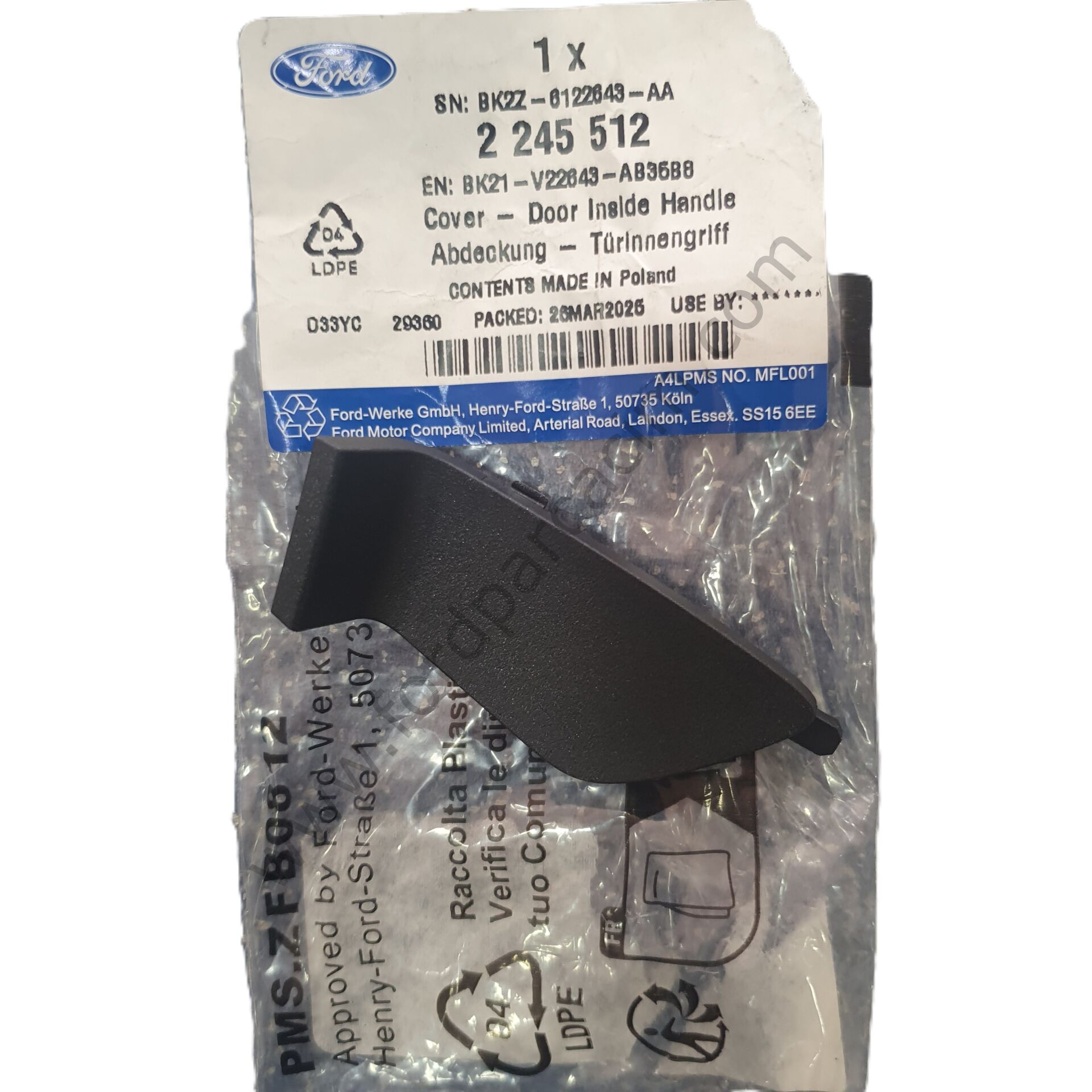 Custom Ön Kapı İç Açma Kolu İç Kapağı Sol 2013-2018 Arası Modeller İçin ORJİNAL