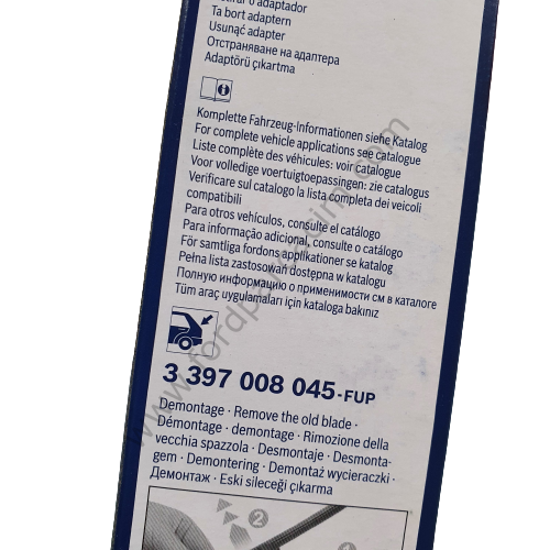 Mondeo Arka Silecek S.WAGON 280mm 2014-2019 Arası BOSCH